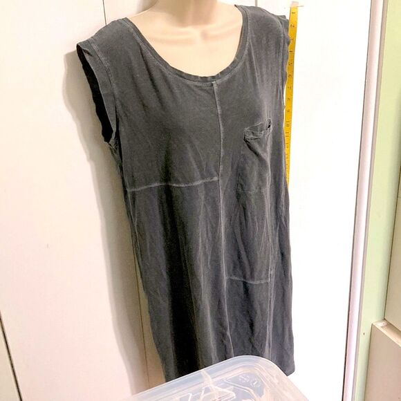 Patch Rag Slub Le Cote Gray Pocket Alternative Apparel Dress Womens Large - Picture 7 of 16